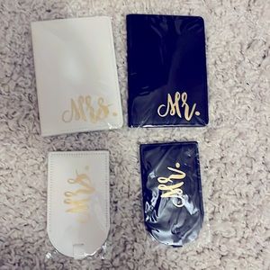 Mr. and Mrs. Passport and luggage tags- brand new